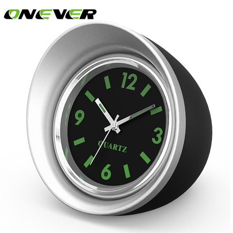 Onever Universal Luminous Car Quartz Clock Watch Vehicle Mechanics Auto Interior Watch Stick-On Car Clock Mini Noctilucent Watch ► Photo 1/6