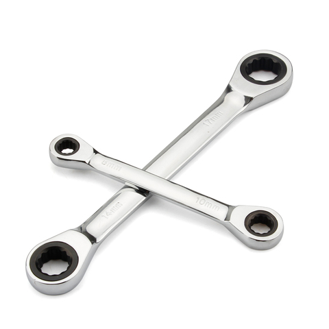 Chrome Vanadium Ring Double Head Ratchet Wrench Reversible 8-9-10-12-13-14-15-16-17-18-19mm Ratchet Combination Spanner Set ► Photo 1/6