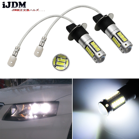 2pcs High Power  White 30-SMD 4014 H3 LED Replacement Bulbs For Car Fog Lights, Daytime Running Lights, DRL Lamps Red Blue Amber ► Photo 1/6