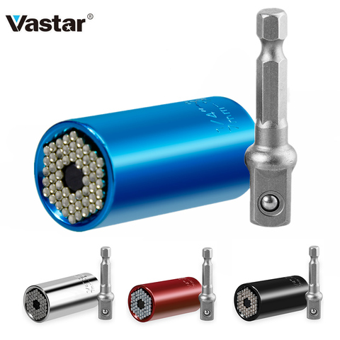 Vastar Universal Torque Wrench Head Set Socket Sleeve 7-19mm Power Drill Ratchet Bushing Spanner Key Magic Grip Multi Hand Tools ► Photo 1/6