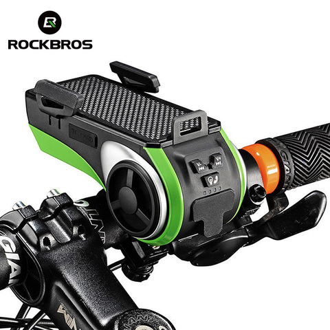 ROCKBROS Waterproof Bicycle 5 In 1 Multi Function Bluetooth Speaker Mobile Battery 4400 mAh Power Bank Phone Holder Bikes Light ► Photo 1/6