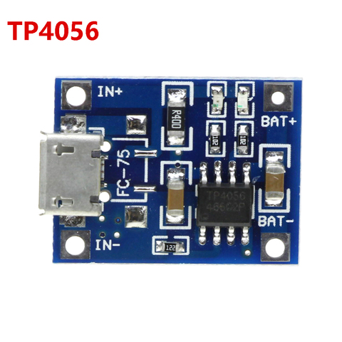 TP 4056 led IC Micro USB 5V 1A 18650 TP4056 Lithium Battery Charger Module Charging Board With Protection Dual Functions ► Photo 1/6