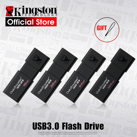 Kingston USB Flash Drives 8GB 16GB 32GB 64GB 128GB USB 3.0 Pen Drive high speed PenDrives DT100G3 ► Photo 1/5
