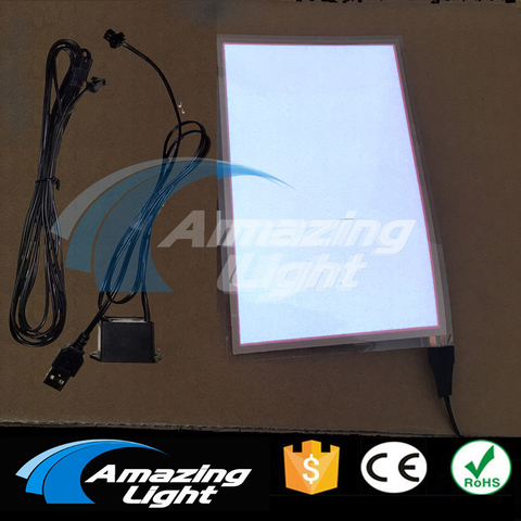 Amazing light White A6 El backlight panel EL Lamp EL Foil el paper with DC5V USB port inverter ► Photo 1/1