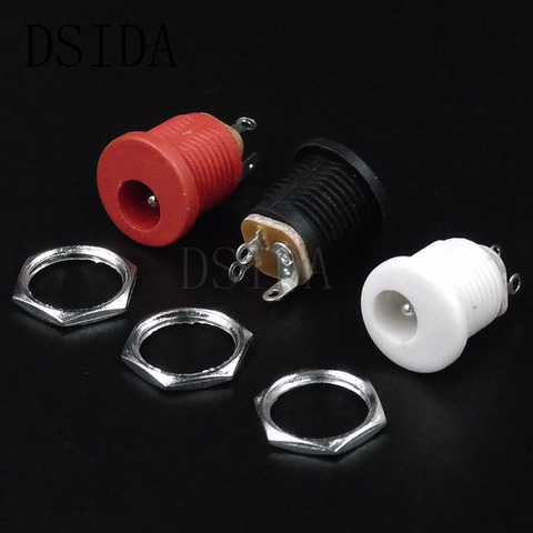 10PCS DC022 5.5*2.1mm / 5.5 x 2.1mm DC Power Socket/ Connector 5.5*2.1 DC-022 Black white and red ► Photo 1/6