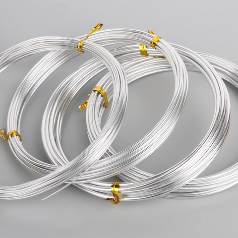 Silver Color 1mm/1.5mm/2.mm/2.5mm Anadized Aluminum Wire soft DIY jewelry craft versatile painted aluminium metal wire ► Photo 1/6