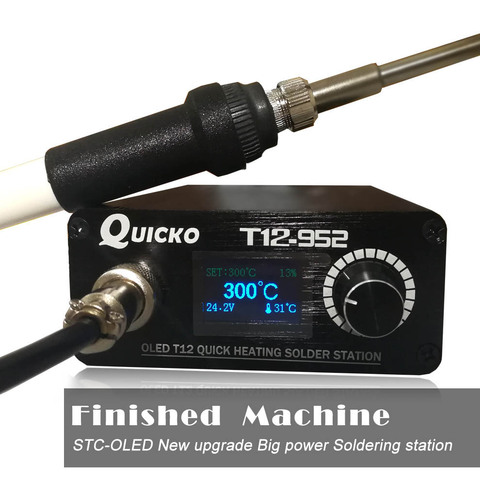 Quicko T12 STC  OLED soldering station electronic welding iron 2022 New version Digital Soldering Iron T12-952 with T12 handle ► Photo 1/6
