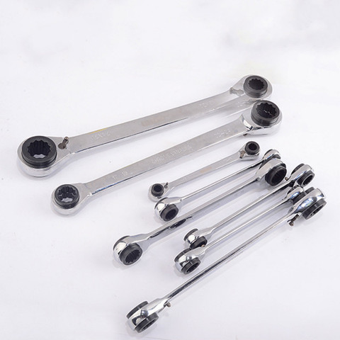1Piece Double End Ratchet Wrench 4 In 1 Multi Spanner Wrenches Two-way Hand Tools ► Photo 1/4
