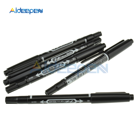 5Pcs Black CCL Anti-etching PCB Circuit Board Ink Marker Double Pen For DIY PCB Repair CCL Printed Circuit Diagram ► Photo 1/5