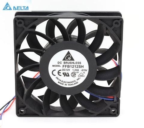 for delta FFB1212SH 12025 12cm 120mm DC 12V 1.24A 3-pin server inverter case axial cooler industrial fans ► Photo 1/6