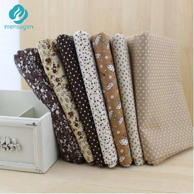 Cotton Fabric No Repeat Design Brown Seriers Patchwork Fabric Fat