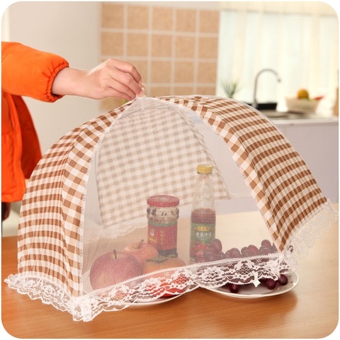 Foldable Table Food Cover Umbrella Style Anti Fly Mosquito Kitchen Cooking Tools Meal Cover Table Mesh Food Covers ► Photo 1/6