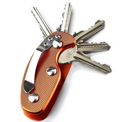 Key Holder Aluminum Alloy Keychain Flexible Key Holder Clip Aluminum Clip Keys Organizer Bag Wallet Folder ► Photo 1/6