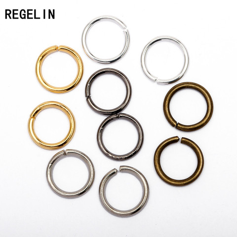 REGELIN 200pcs 4-10mm Silver Gold Rhodium Black Bronze Open Jump Ring Connectors for DIY Jewelry Making Findings ► Photo 1/4