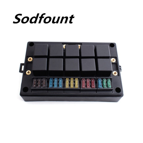 1set Central electrical box Multi-channel Automotive relay box Fuse box Multi-channel car fuse holder With fuse, relay ► Photo 1/4