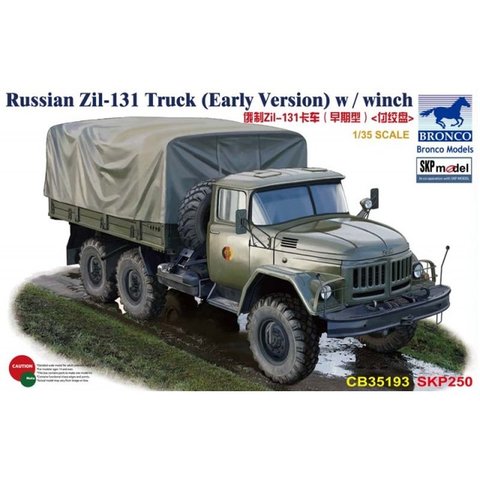 BRONCO CB35193 1/35 Russian Zil-131Truck (Early Version) w/winch - Scale Model Kit ► Photo 1/1