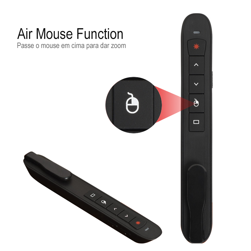 2.4GHz Wireless Presenter Remote Control Laser Office PowerPoint Rechargeable 