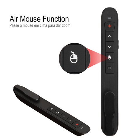 1pc Rechargeable RF 2.4GHz Wireless Presenter with Air Mouse PowerPoint Presentation Remote Control PPT Presentation Laser Pen ► Photo 1/6