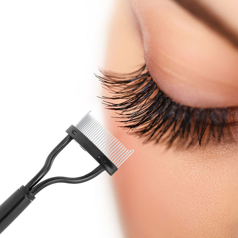 Eyelash Curler Beauty Makeup Lash Separator Foldable Metal Eyelash Brush Comb Mascara Curl Beauty Makeup Cosmetic Tool ► Photo 1/6