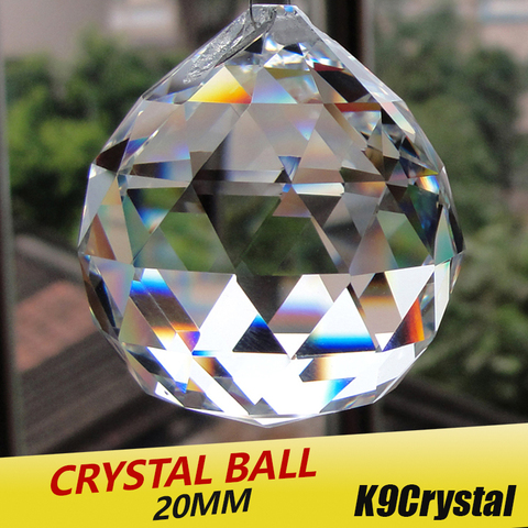 20pcs/lot 20mm Glass crystals for chandeliers faceted hanging ball crystal drops for chandelier parts for home decoration ► Photo 1/1