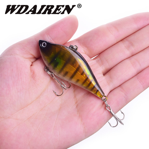 1Pcs Winter Ice Fishing Hard Bait 6cm 13.2g vibration with Lead Inside sinking Sea Fishing Tackle Diving Swivel Jig Wobbler Lure ► Photo 1/6