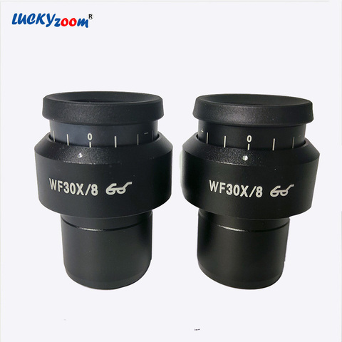 1 Pair Adjustable Wide Field Microscope Eyepiece For Stereo Zoom Microscope Binocular Trinocular Microscopio WF30X/8mm Eyepieces ► Photo 1/4