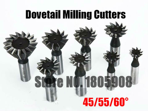 1PCS 45/55/60 Degree HSS Dovetail Cutter End Mill Milling 10mm 12mm 14mm 16mm 18mm 20mm 25mm 30mm 32mm 35mm 40mm 45mm 50mm 60mm ► Photo 1/2