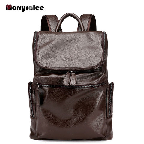 2022 new men's fashion backpack Korean general leather casual backpack laptop bag  ► Photo 1/1