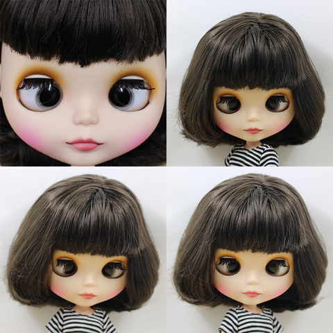 factory blyth doll bjd short black hair with bangs/fringes crosseye crosseyes matte frosted face BL950 1/6 white skin ► Photo 1/6