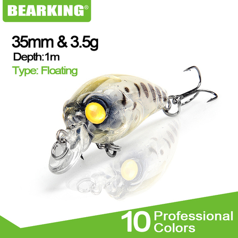 5pcs/lot Hot Model: 2022 Promotion,! fishing lures,bear king 35mm/3.5g,dive 1m,each lot 5pcs different colors, free shipping ► Photo 1/1