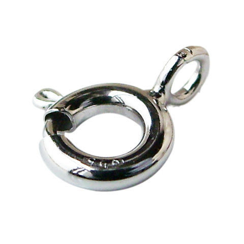 Solid 925 Sterling Silver Spring Ring Clasp with Open Jump Ring Attached 5-8mm ,1piece ► Photo 1/5