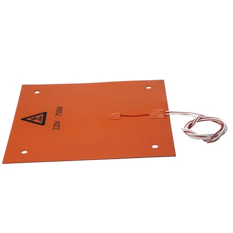 750w 220v 31*31 cm 3D Printer Parts & Accessories Silicone Heated Bed Orange Color Heating Pad For CR-10 3D printer Bed Holes ► Photo 1/6