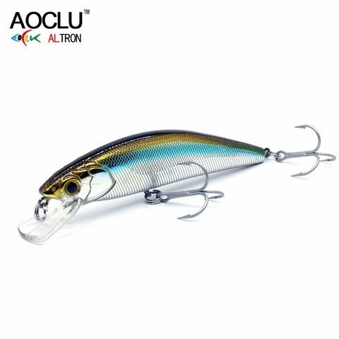 AOCLU wobblers Jerkbait 5 Colors 9.5cm 12.3g Hard Bait Minnow Crank Fishing lures Bass Fresh Salt water 4# VMC hooks ► Photo 1/6