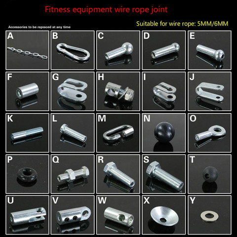 Steel Wire Accessories Gym Fitness Equipment Wire Rope Joints Anaerobic  Exercise Metal Limit Ball Hollow Screw Terminals Gasket - Price history &  Review, AliExpress Seller - heyasports Store