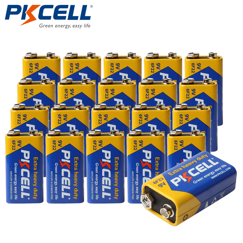 PKCELL 6F22 9V Carbon Battery Extra Heavy Duty Battery