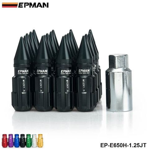 Racing Aluminum Lock Locking Lug Nuts With Spikes 20pcs 12x1.25 W/Key For Nissan Subaru Suzuki  EP-E650H-1.25JT ► Photo 1/6