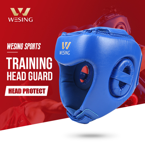 Wesing Boxing Helmet Sanda Training Head Guard Boxing Muay Headgear Thai Helmet Kickboxing Head Protect ► Photo 1/5