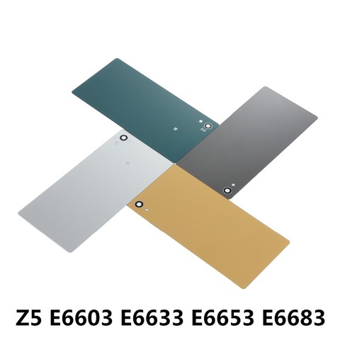 For Sony Xperia Z5 E6603 E6633 E6653 E6683 Housing Rear Door Cover Z5 5.2 inch Back Glass Battery Cover+Waterproof Sticker+NFC ► Photo 1/3