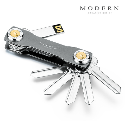 Modern - Brand New Aluminum Men Women Key Holder Key Organizer Key Chain Keychain DIY Key Smart Wallet ► Photo 1/5