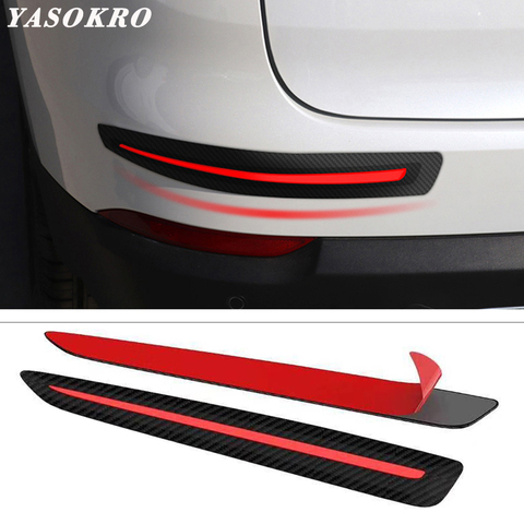 YASOKRO 2 PCS Car Sticker Bumper Scratch Protection Car Front/Rear Edge Corner Guard Scratch Protection car Decoration Strip ► Photo 1/6