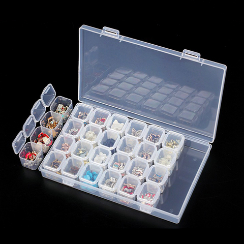 clear plastic Beads Display Storage Diamond Embroidery Box Diamond Painting Accessory Case  Organizer Holder ► Photo 1/5