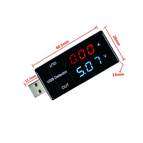 USB current and voltage detector tester USB meter voltage meter tester double table electronic diy kit ► Photo 1/4