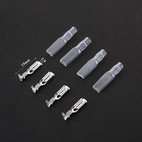 50sets  2.8 mm with transparent sheath inserted spring 2.8mm Female connector terminal Faston with insulator for wire ► Photo 1/2