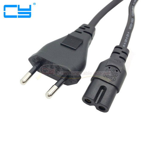 1pcs EU Power cable cord Figure 8 C7 to Euro Eu European 2 pin AC Plug power cable 50cm cord for cameras,printers,notebook etc ► Photo 1/3