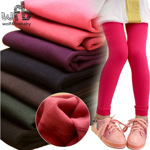 Retail 3-11years leggings candy thickened velvet children Kids infant Baby Combed Cotton spring autumn fall winter ► Photo 1/6