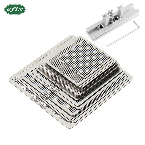 29pcs 36pcs BGA Directly Heat Reballing Universal Stencils with Stand Template Jig For SMT SMD Chip Rework Repair ► Photo 1/6
