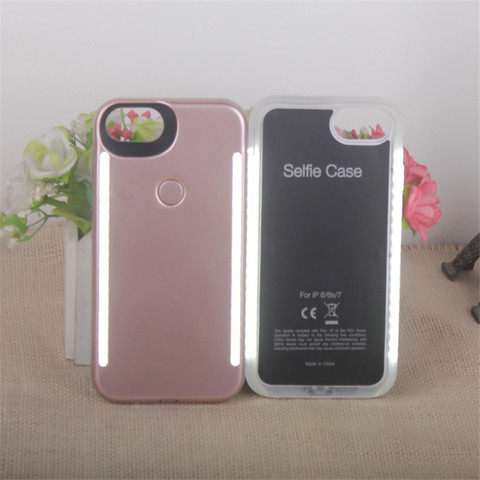 Selfie Light Phone For iPhone 11Pro Max Case For iPhone XS MAX XR with Lights Flash Luxury For i Phone 7 8 6 6S Plus X Cover ► Photo 1/6