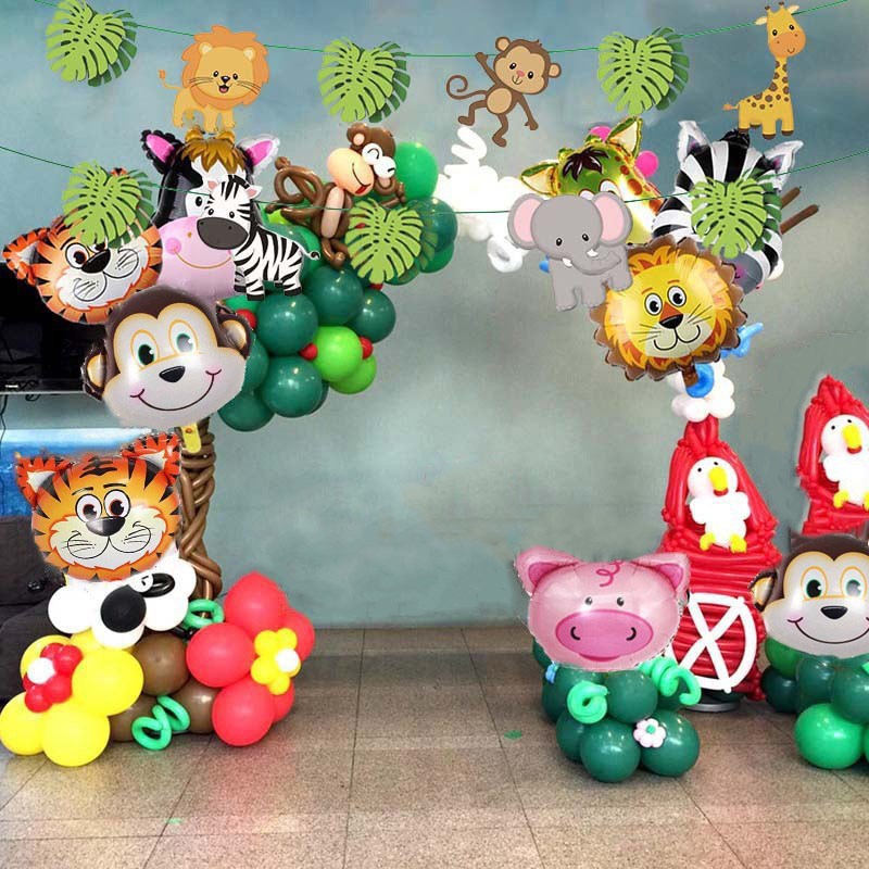 Cartoon Animal Balloon Helium Balloon Kids Birthday Party Decor Supplies New