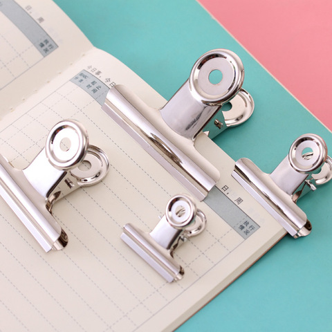binder clip office paper stainless steel white metal clips sizes  29mm 36mm 50mm 61mm office & school supplies stationery ► Photo 1/3