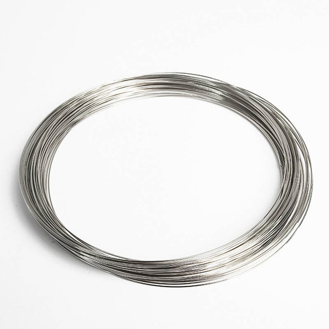 100Loops Silver Plated Round Memory Beading Steel Wire for DIY Cuff Bangle Bracelet Making Jewelry Findings Craft 115mm Big Size ► Photo 1/5